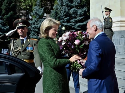 Президент Армении принял королеву Бельгии