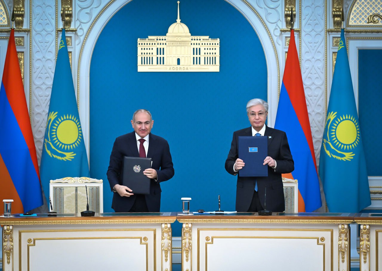 Армения и Казахстан подписали документы о сотрудничестве в сфере экономики, здравоохранения и ряде других областей