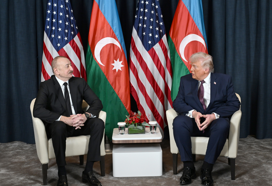 В Давосе состоялась встреча Президента Ильхама Алиева с Президентом США Дональдом Трампом