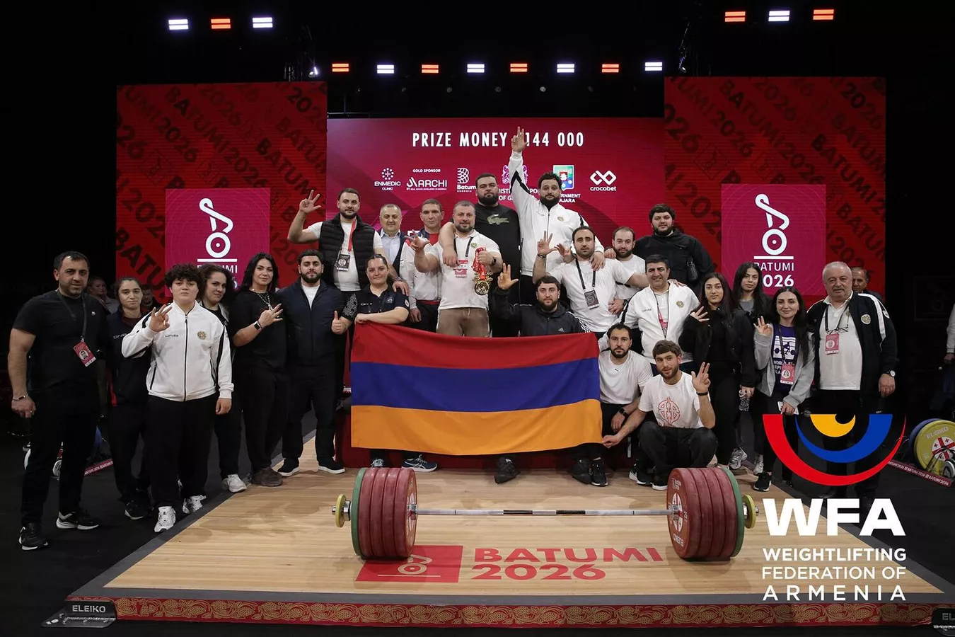 Сборная Армении по тяжёлой атлетике среди мужчин стала лучшей на чемпионате Европы